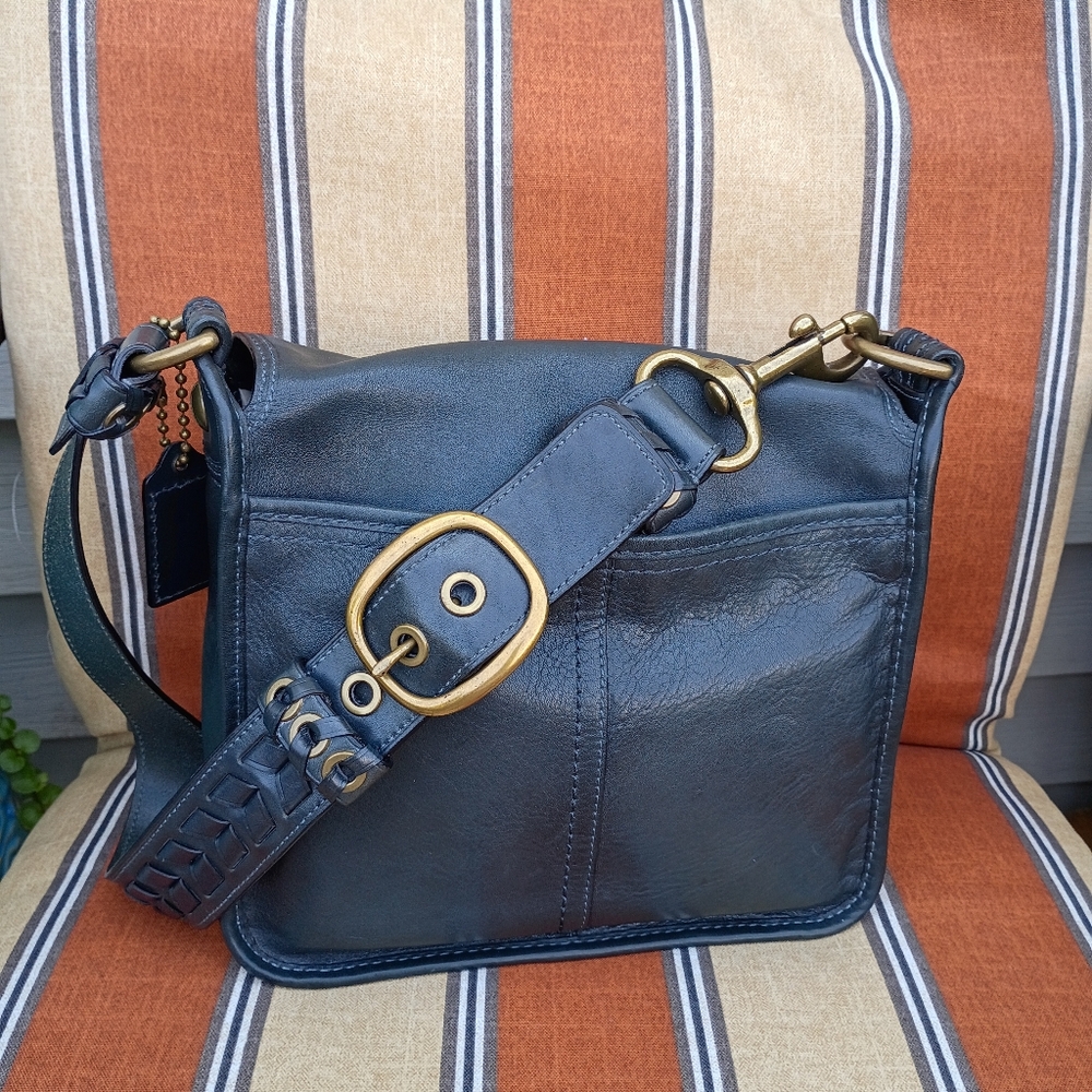 Coach Blue Legacy Tattersall Bleeker Large Flawp - Picture 17 of 17